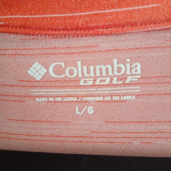 Columbia Golf 1/4 Zip Lightweight Pullover, Size Large, Orange Stripes EUC - Picture 4 of 7